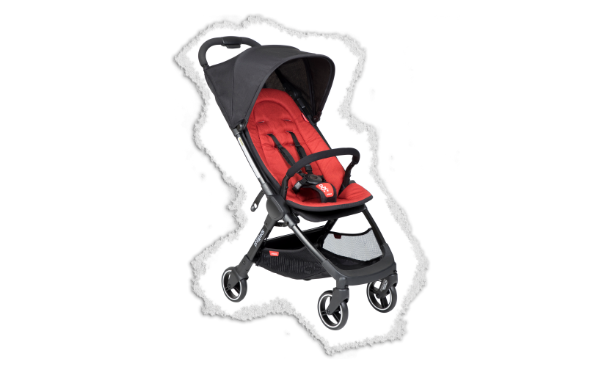 go™ poussette légère pour bébé à quatre roues avec revêtement de siège couleur chili