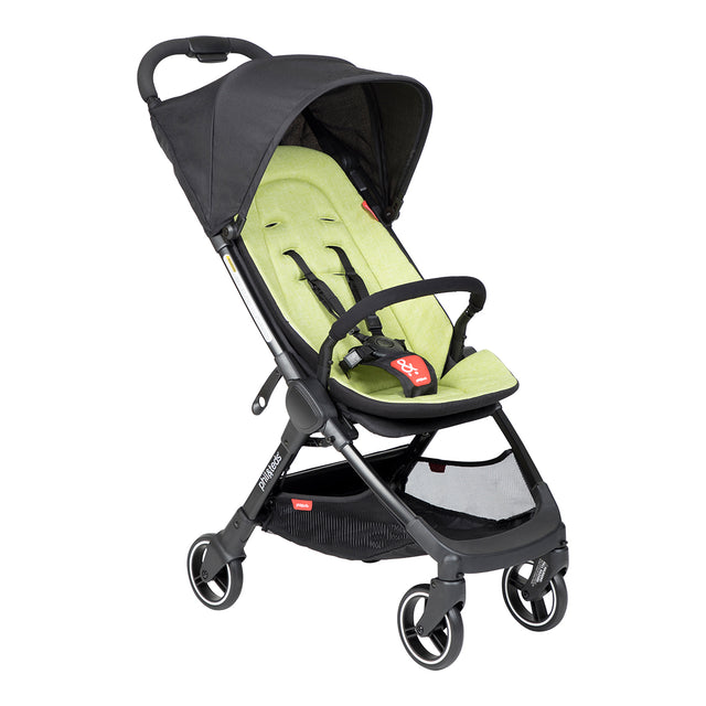phil&teds go light and compact buggy in apple green 3 qtr view_apple