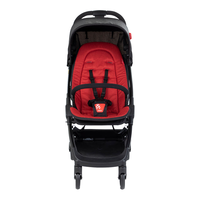 phil&teds go light and compact buggy in chilli red front view_chilli