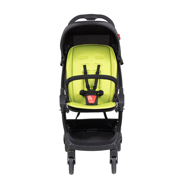 phil&teds go buggy v1 compact lightweight stroller in apple green front on view_apple