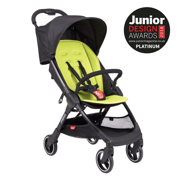 phil&teds go buggy v1 award winning compact lightweight stroller in apple green 3qtr view_apple