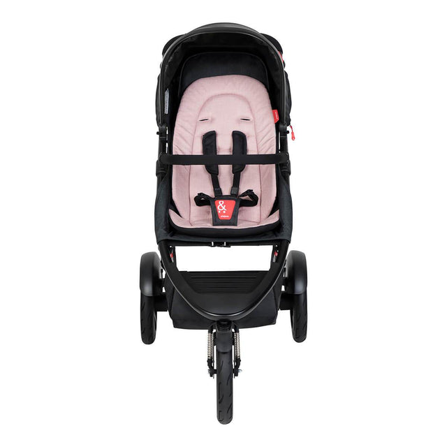 phil&teds dash buggy in blush front view_blush