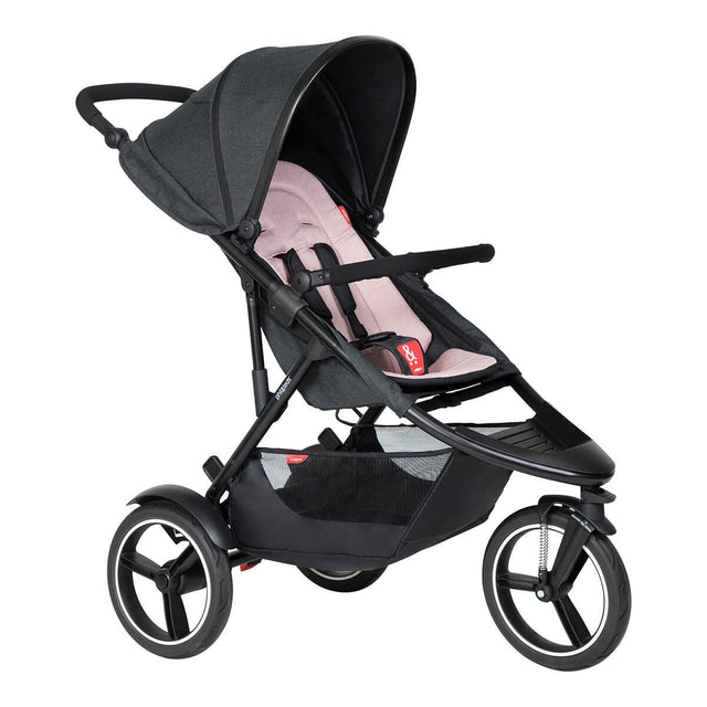 phil&teds dash buggy in blush 3/4 view_blush