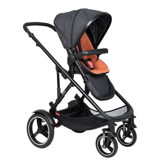 phil&teds voyager inline buggy in rust orange colour