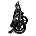 Mountain Buggy terrain stroller in black and white graphite colour folds down compactly_graphite